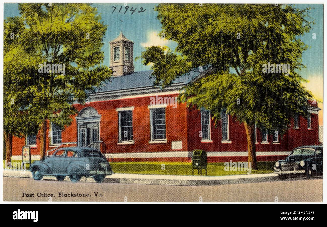 Post office, Blackstone, Va. , Post offices, Tichnor Brothers