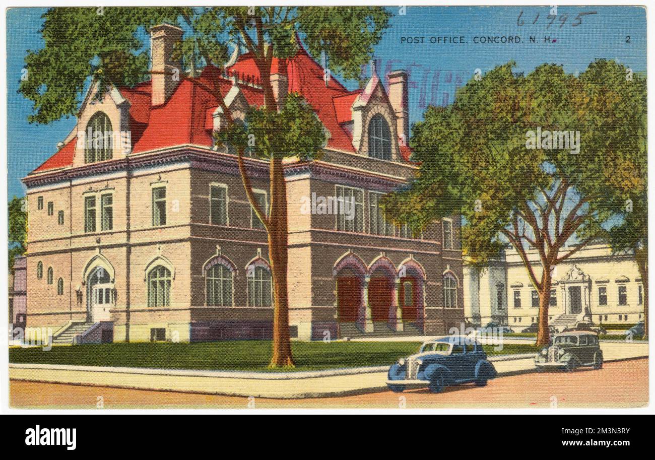 Post office, Concord, N.H. , Post offices, Tichnor Brothers Collection