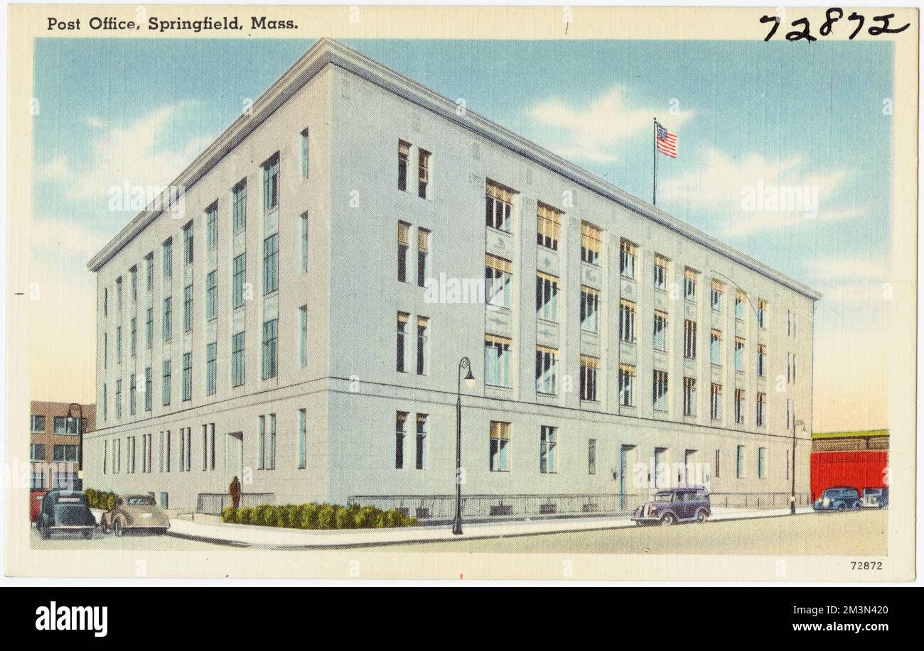 Post office, Springfield, Mass. , Post offices, Tichnor Brothers