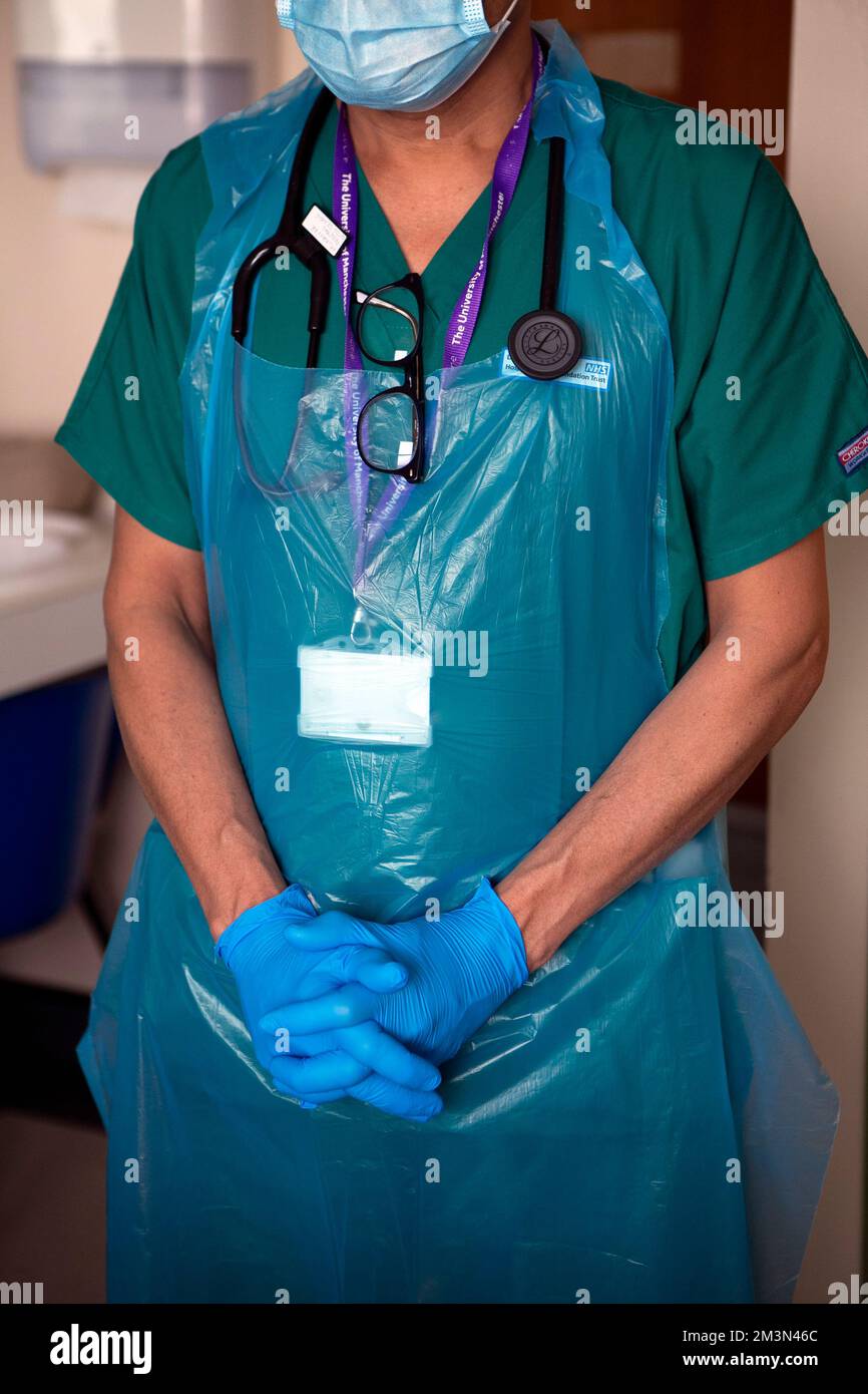 Professor Mohammed Munavvar Director Of The Covid Ward In Full PPE Professor Mohammed Munavvar Director Of The Covid Ward In Full Ppe Overalls At The Royal Preston Hospital In Lancashireengland On January 13th 202 2M3N46C