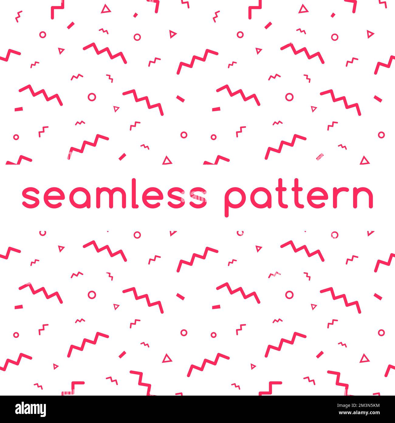 Confetti vector pattern. Geometric line vector background in pink color. Seamless minimal geometric shapes pattern. Can be used in printing, website Stock Vector