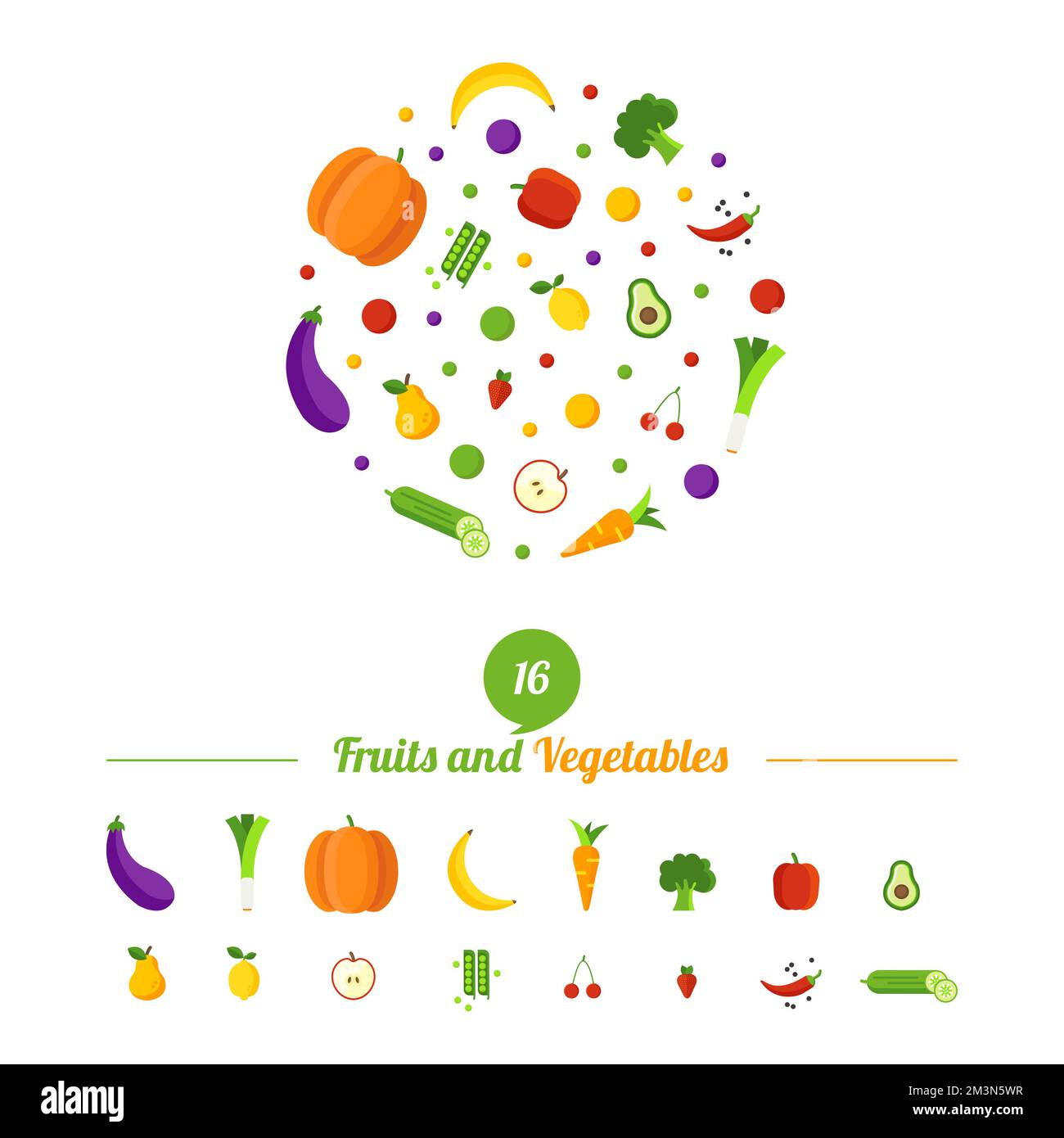 Fruits and Vegetables Logo, Fruits and Vegetables Icons and Desi - Stock  Image - Everypixel