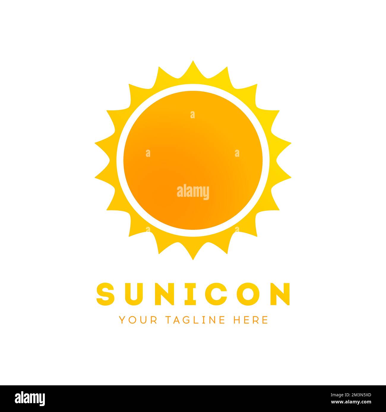 Sun logo design hi-res stock photography and images - Alamy