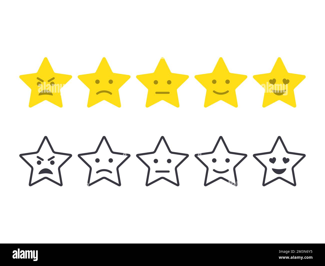 Feedback Emoticon Stars Survey Stars Smiley Set Customer Experience Evaluation Rating System 3762