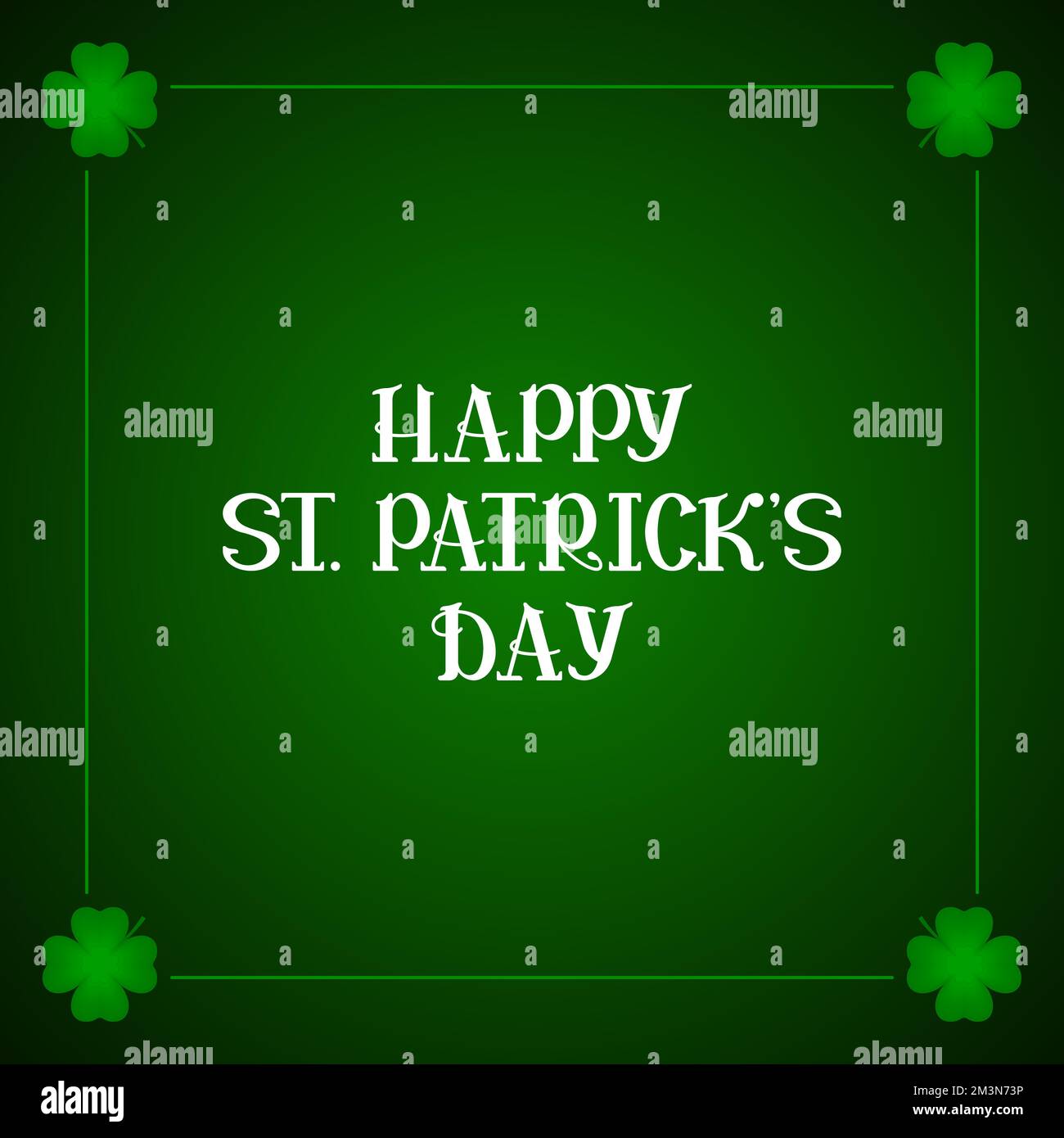Greeting card with HAPPY ST PATRICKS DAY lettering. Vector illustration ...