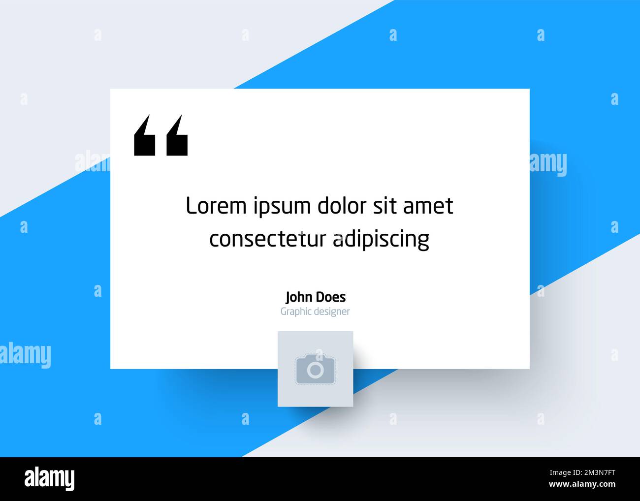 Quote Template with Place for Text and Photo. Creative Modern Material