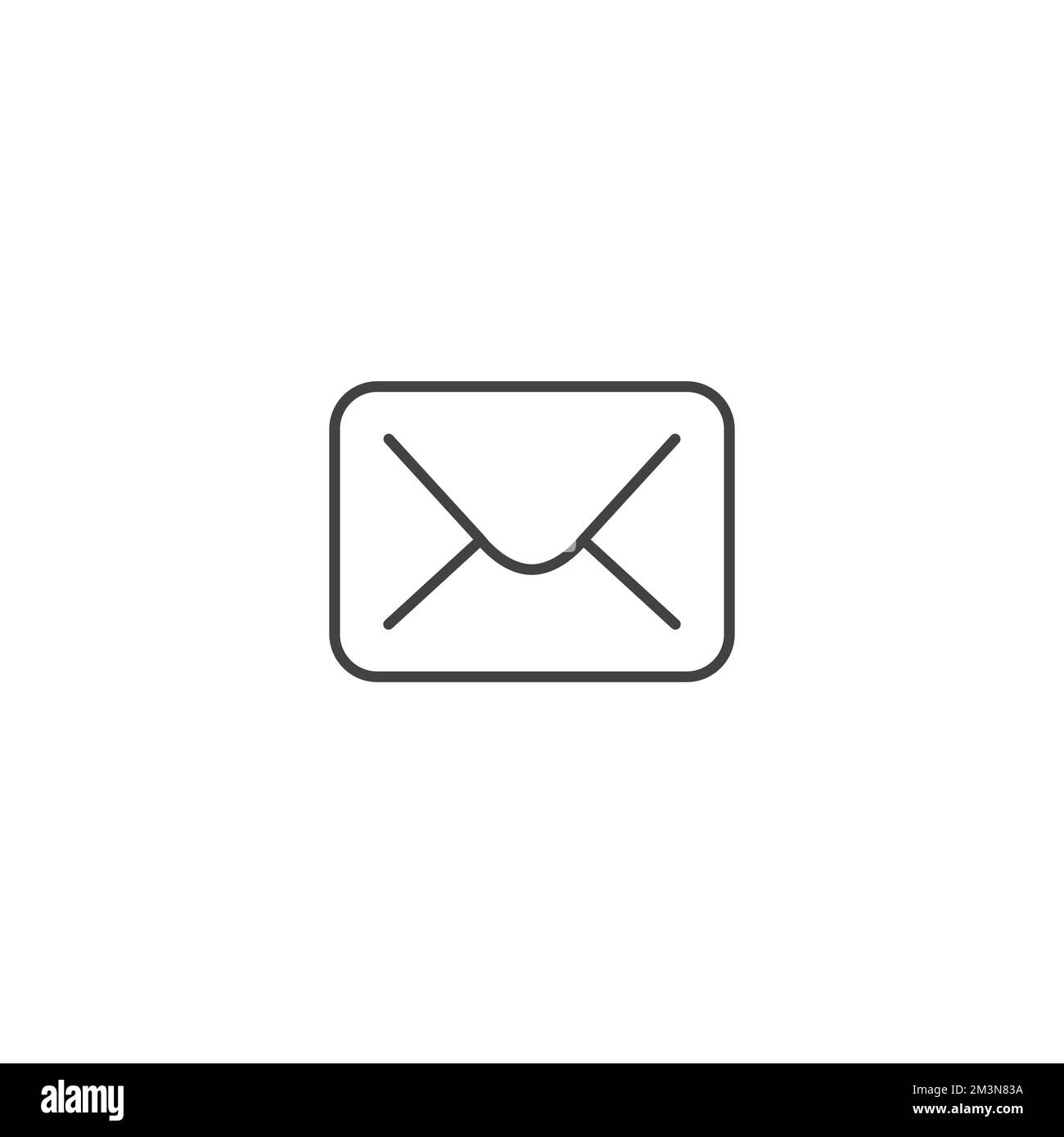 Mail line icon. Email address sign for business card or web design. Vector element isolated on white Stock Vector
