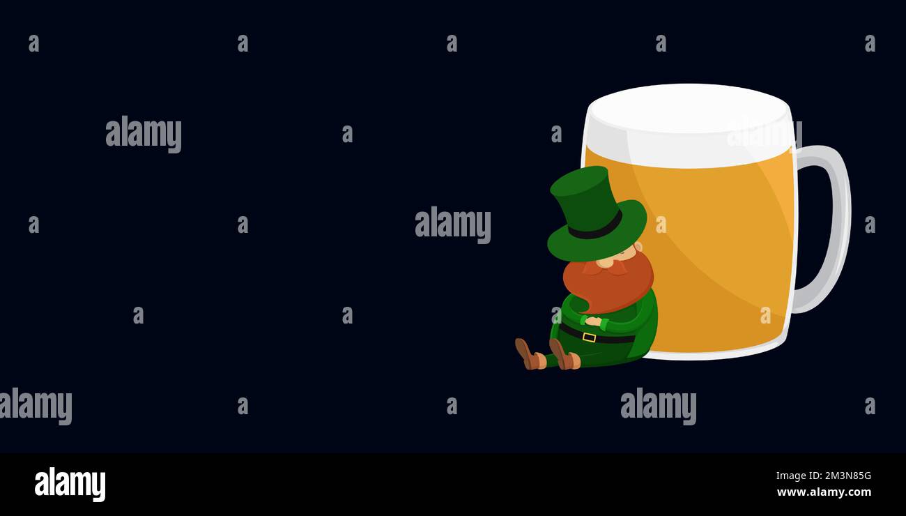 St. Patrick's Day card with copy space. Vector illustration. Stock Vector