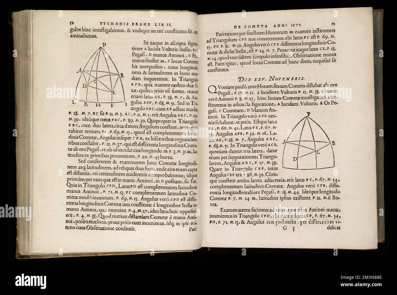 Tychonis Brahe De mundi aetherei recentioribus phaenomenis liber secundus, by Tycho Brahe; published 1603 Stock Photo