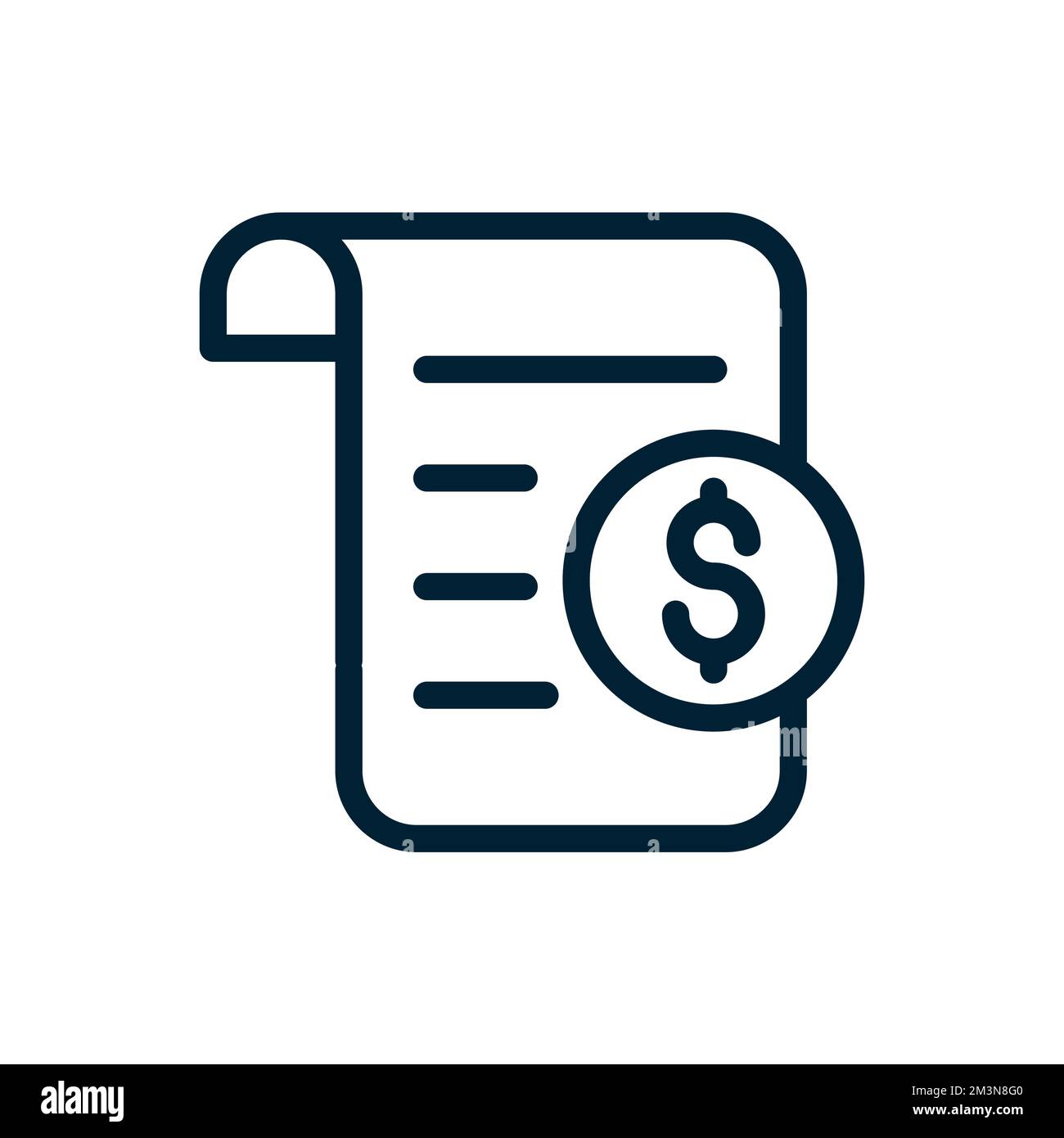 Invoice line icon. Payment and bill invoice. Order symbol concept. Tax ...