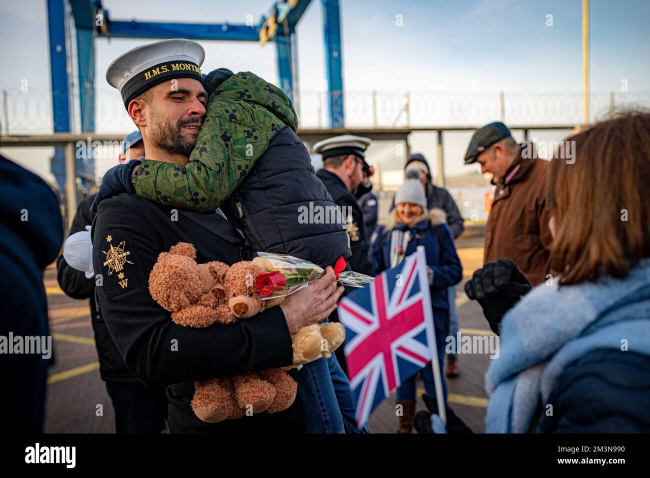 A Sailor Gets Emotional As Families And Loved Ones Greet The Return Of