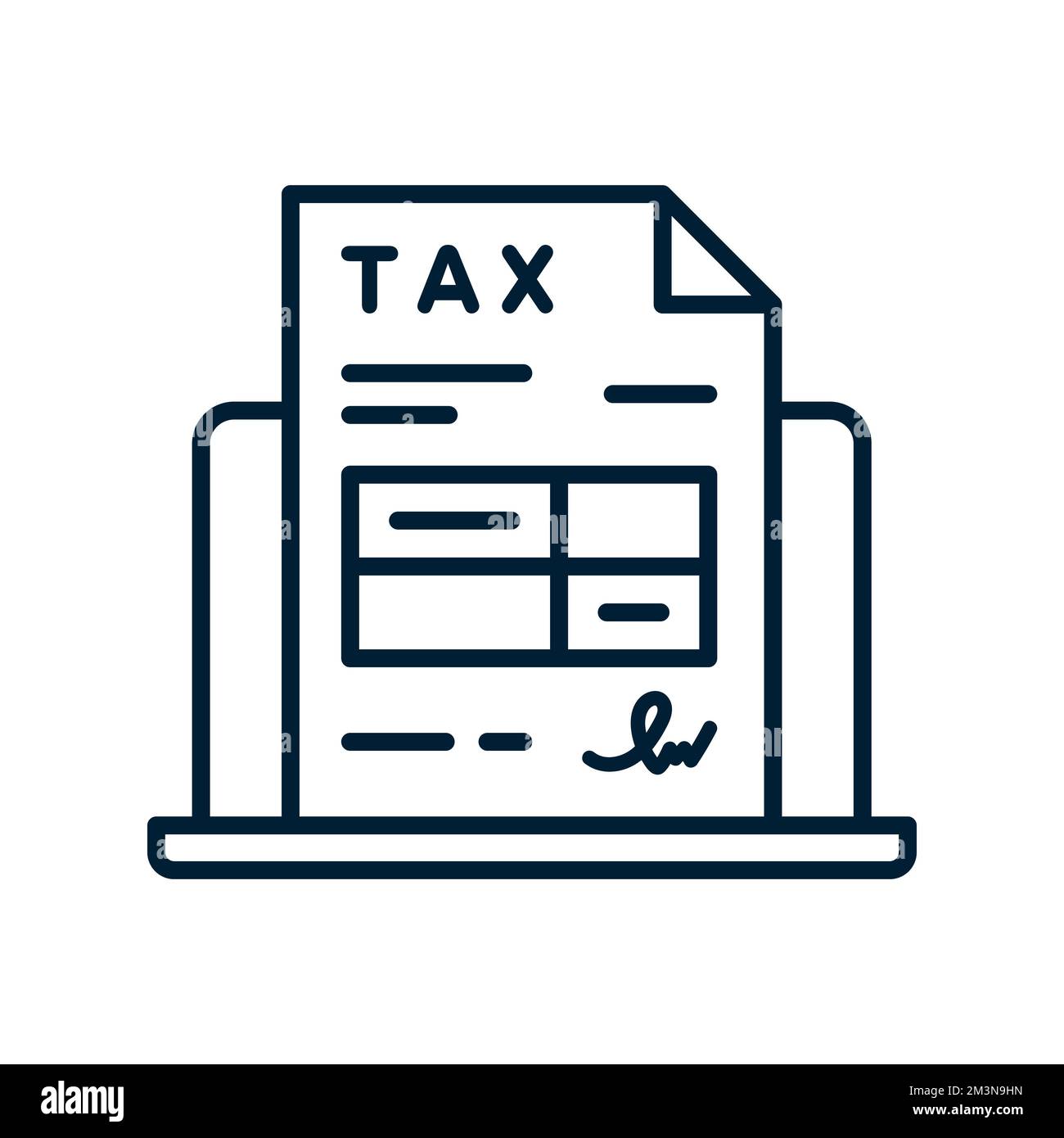 Electronic Tax return form icon. Online Tax payment concept. Digital