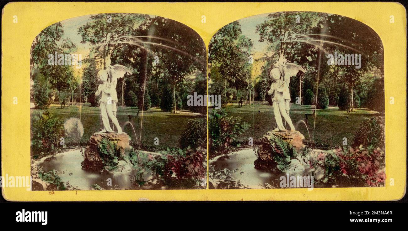 Potter's Grove, Arlington, Mass. , Fountains, Gardens, Sculpture Stock