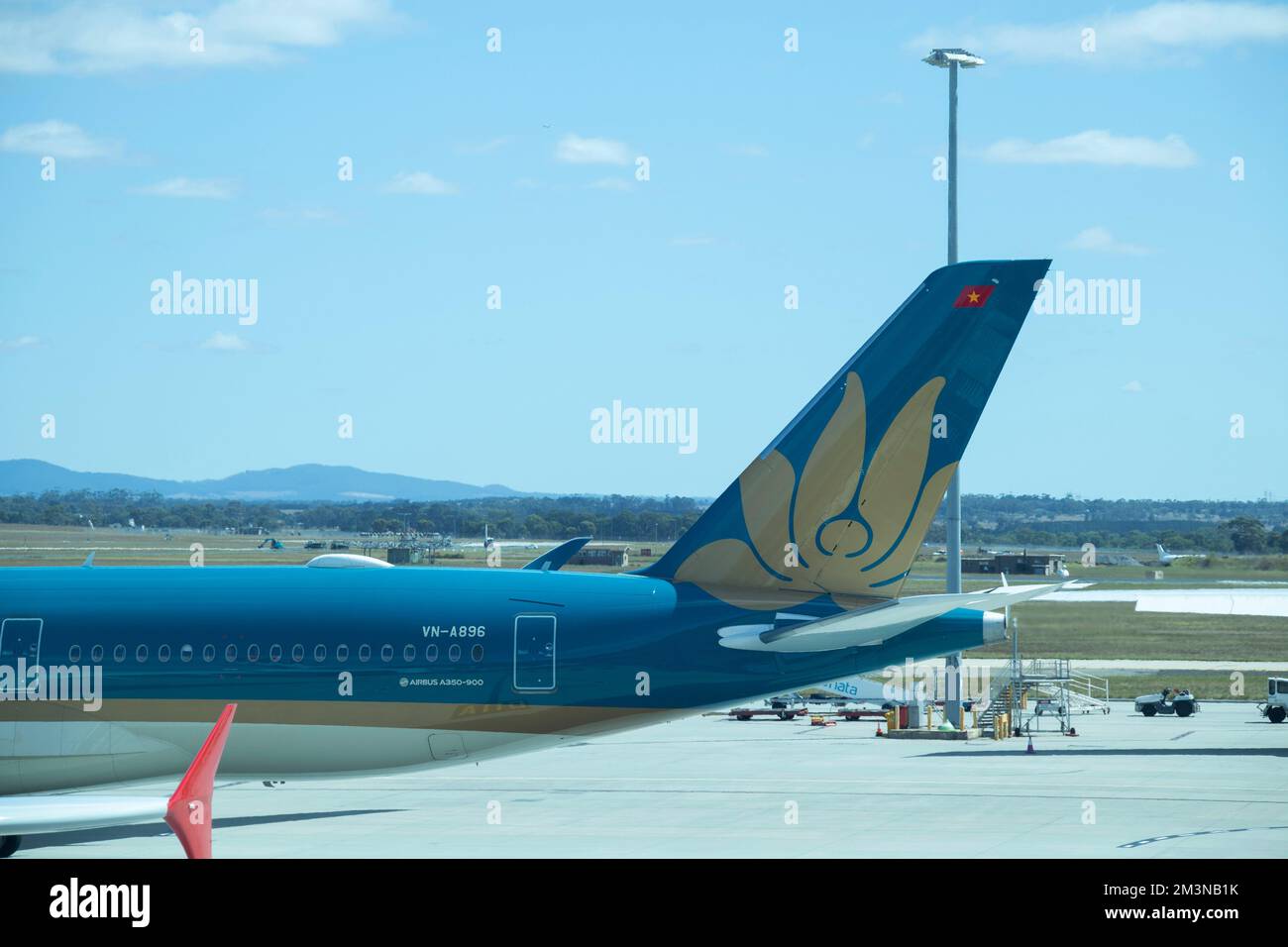 Vietnam airways Airplane A350 - 941 at Melbourne Airport, Australia Stock Photo