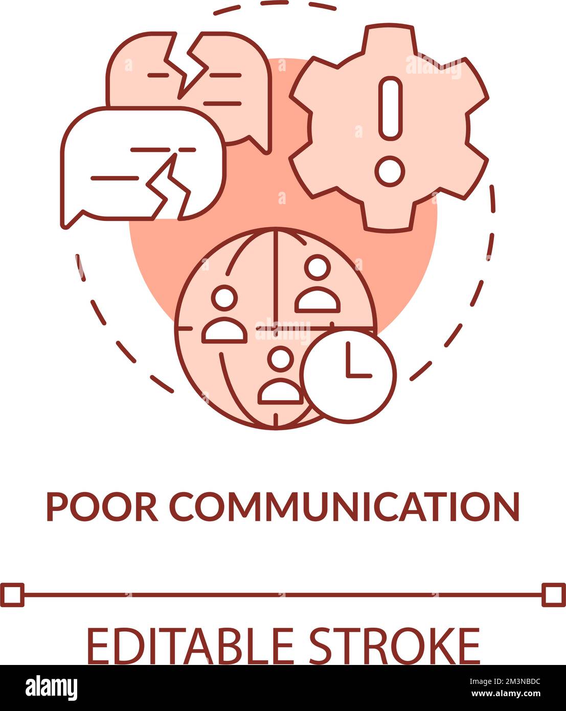 Poor communication terracotta concept icon Stock Vector Image & Art - Alamy