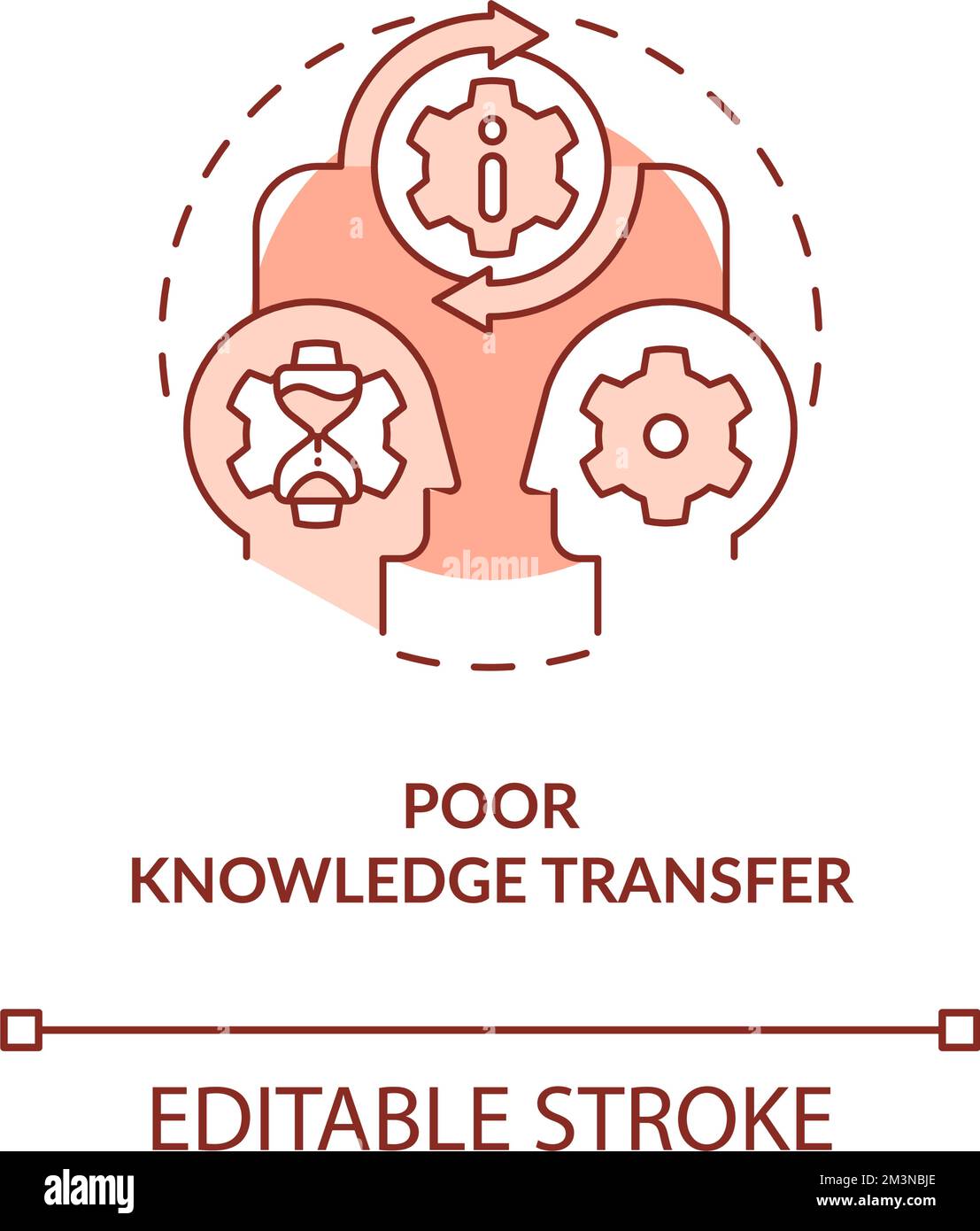 Poor knowledge transfer terracotta concept icon Stock Vector Image ...