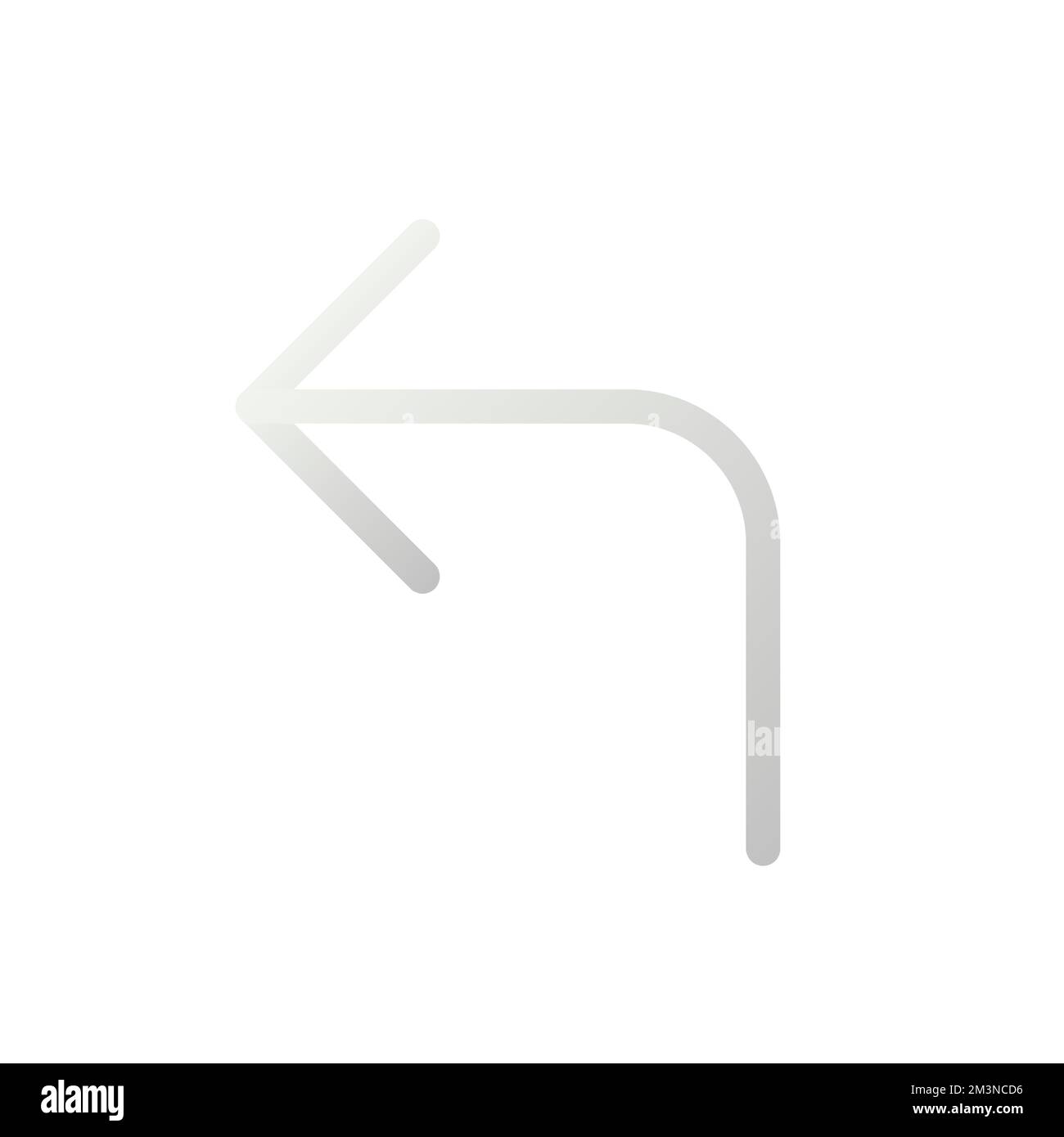 Left turn arrow flat gradient two-color ui icon Stock Vector