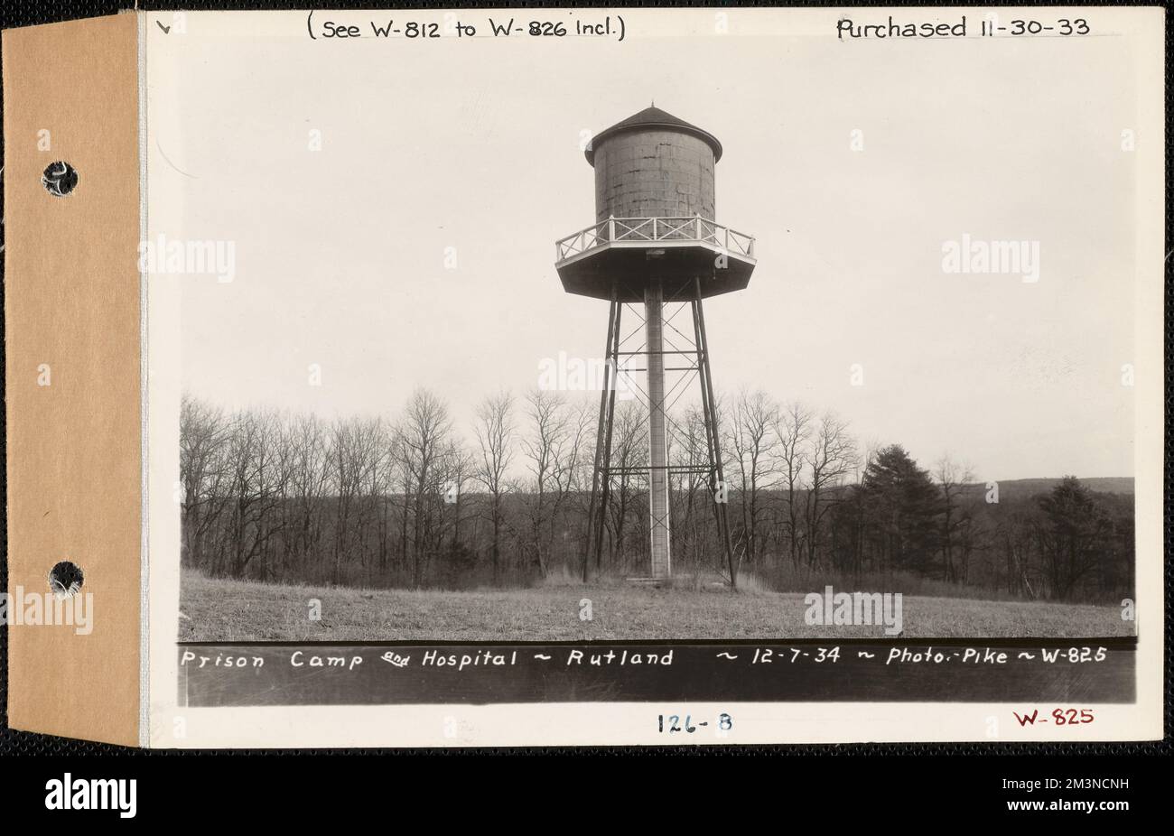 Prison Camp and Hospital, water tank, Rutland, Mass., Dec. 7, 1934