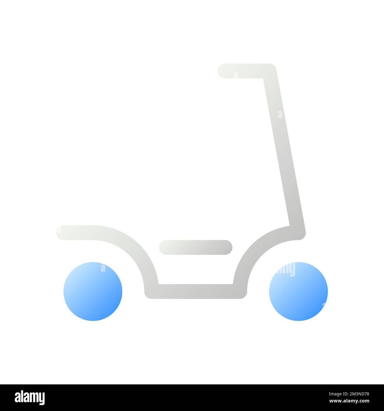 Electric scooter flat gradient two-color ui icon Stock Vector