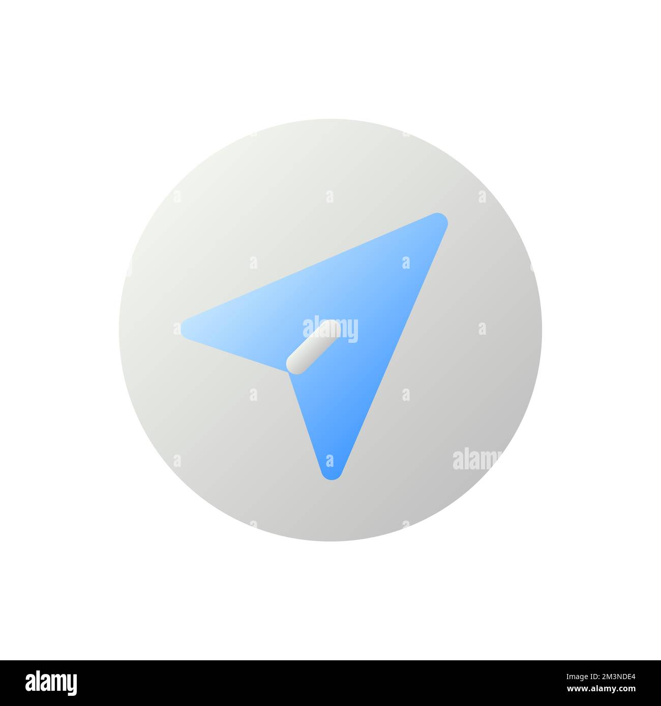 Navigation pointer flat gradient two-color ui icon Stock Vector
