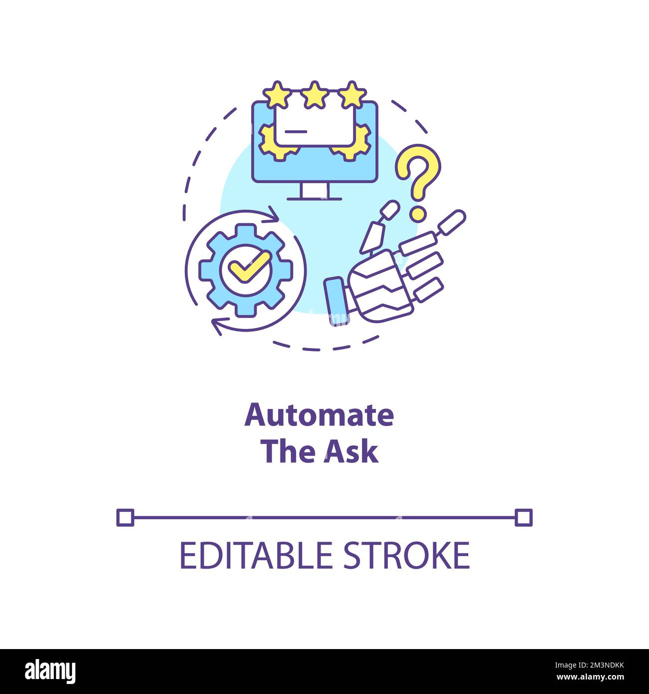 Automate the ask concept icon Stock Vector Image & Art - Alamy