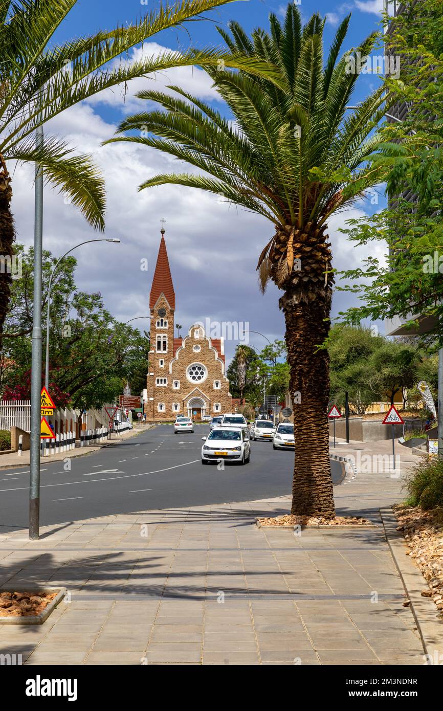 City Center of Windhoek. Windhoek is the capital and the largest city of Namibia. Southern Africa. Stock Photo
