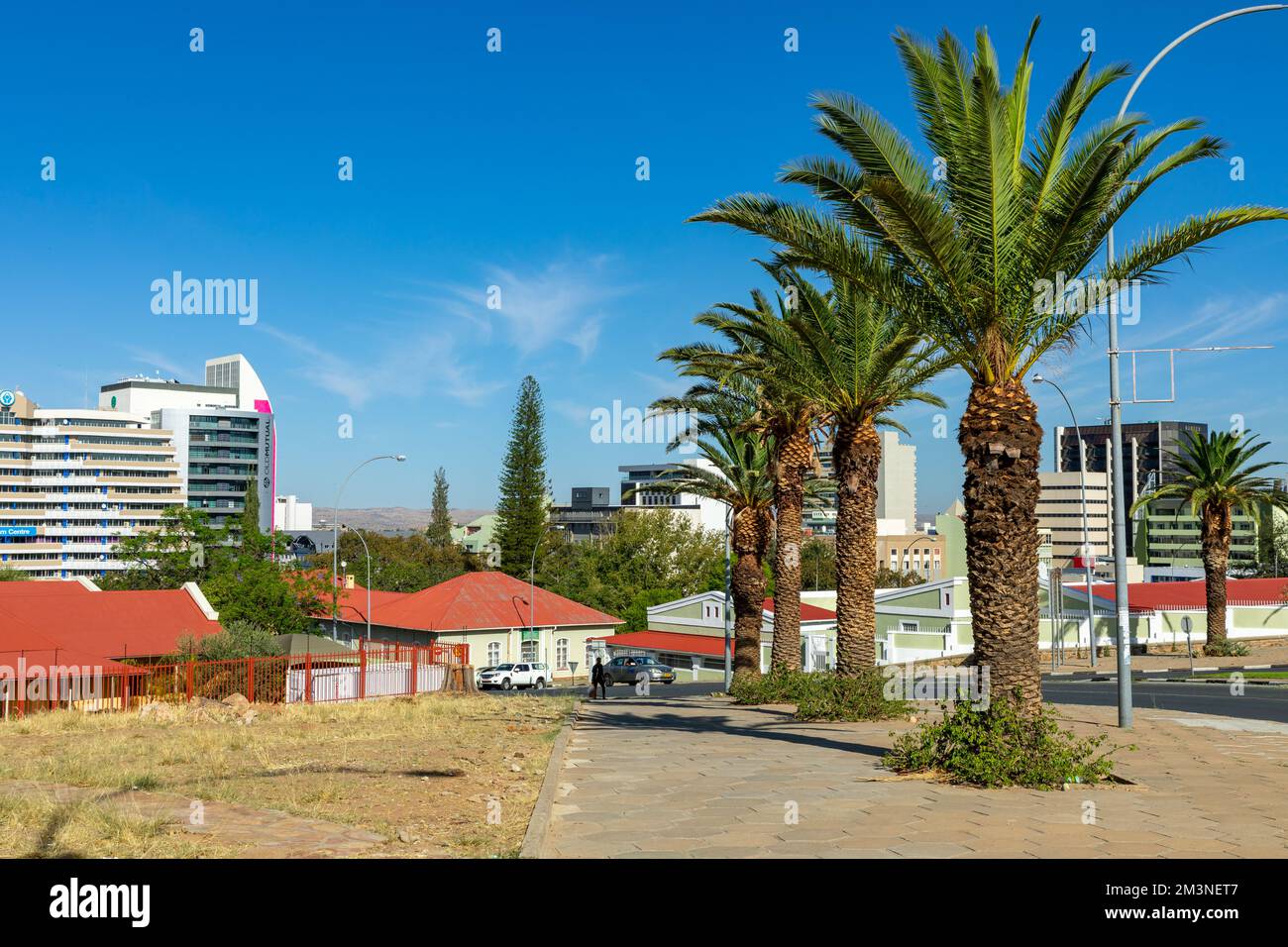 City Center of Windhoek. Windhoek is the capital and the largest city of Namibia. Southern Africa. Stock Photo