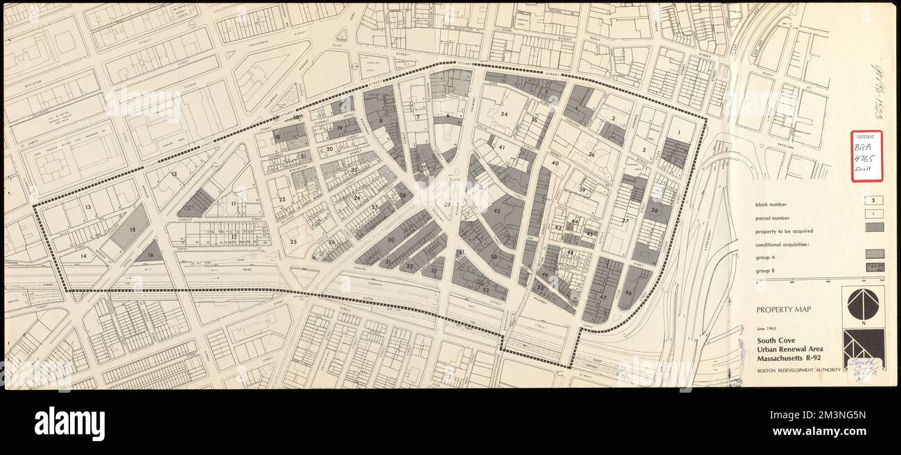 Property map, South Cove urban renewal area R92 , Real property