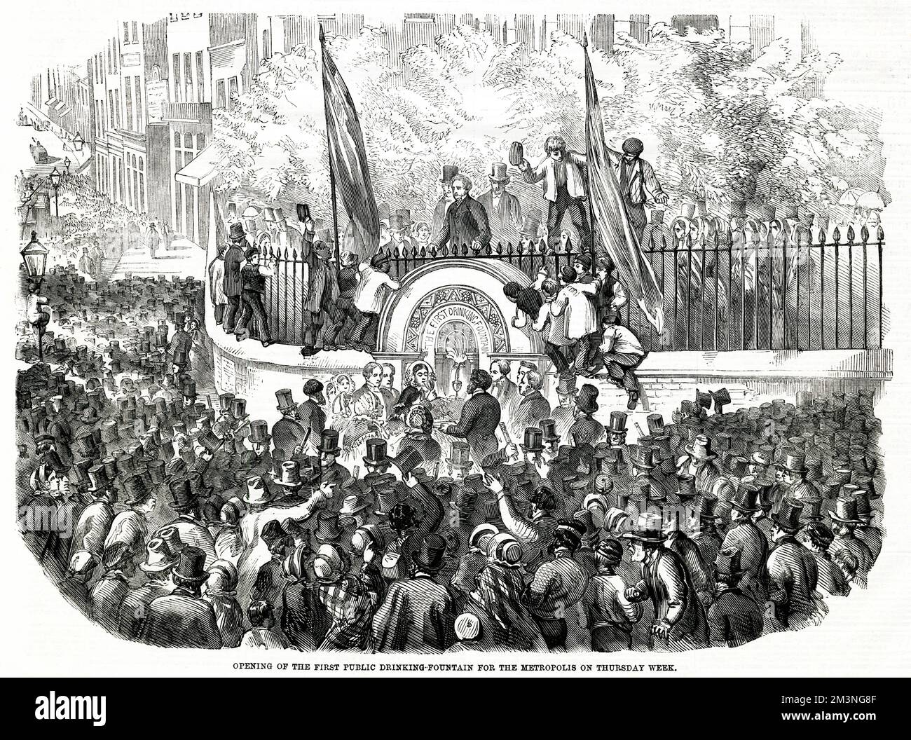 Opening ceremony for the first public drinking fountain in London