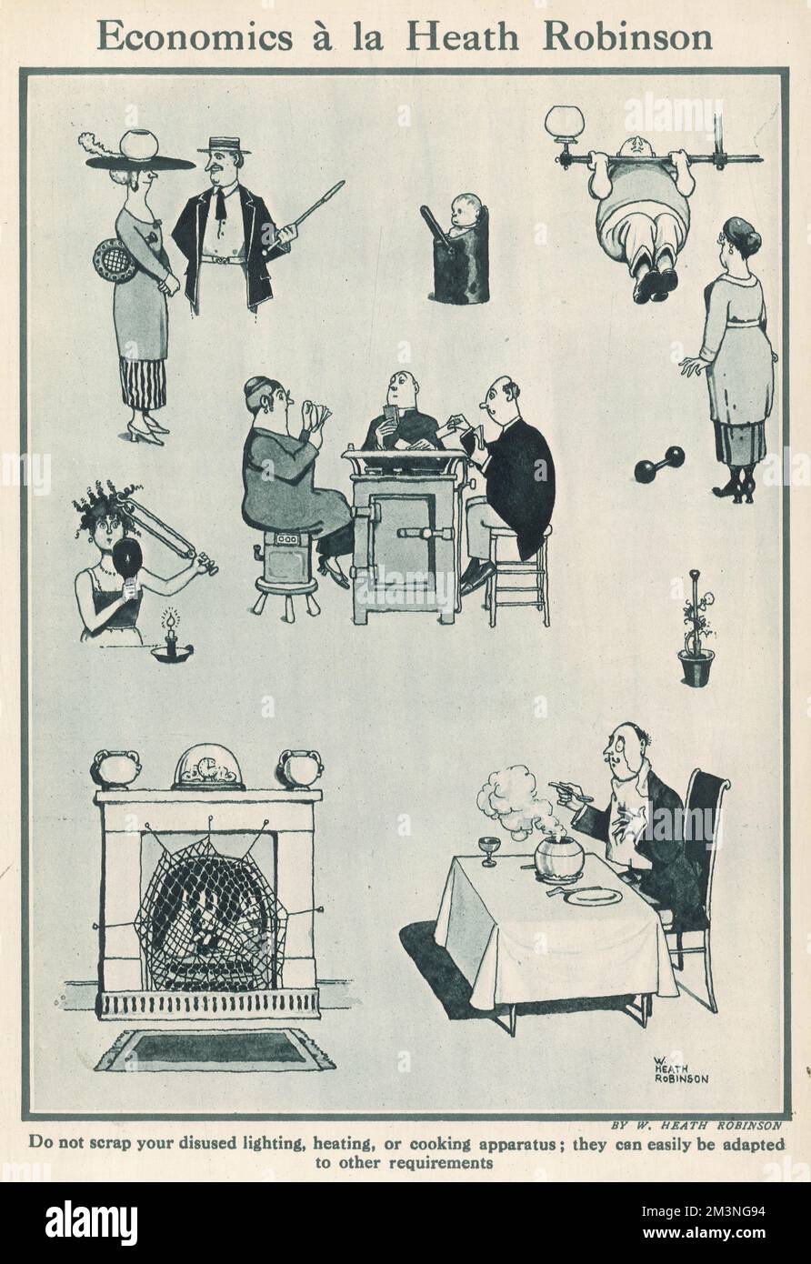 Do not scrap your disused lighting, heating, or cooking apparatus; they can be easily adapted to other requirements.     Please note: Credit must appear as  Courtesy of the Estate of Mrs J.C.Robinson/Pollinger Ltd/ILN/Mary Evans     Date: 1922 Stock Photo