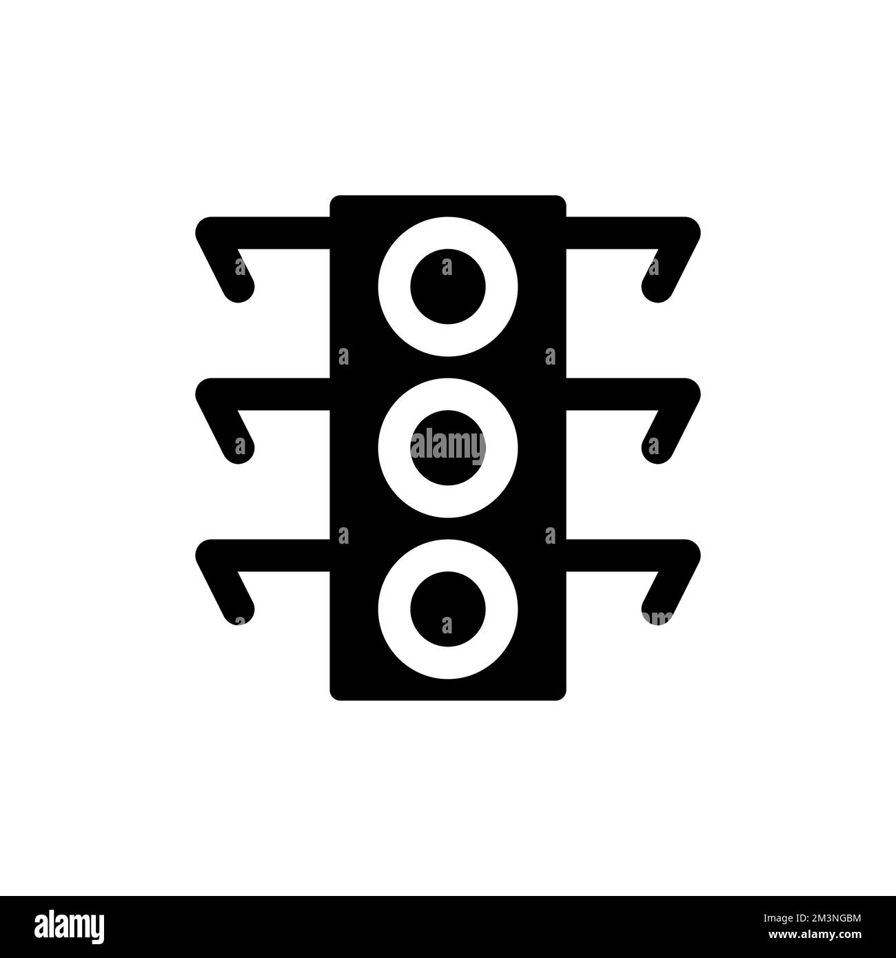 Traffic light black glyph ui icon Stock Vector Image & Art - Alamy
