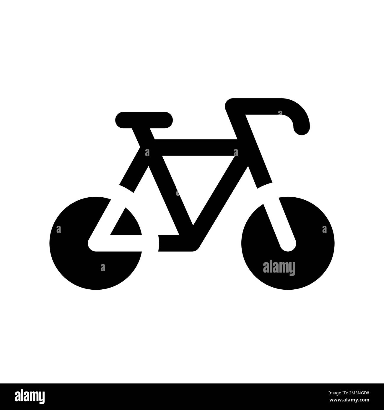 Bicycle black glyph ui icon Stock Vector