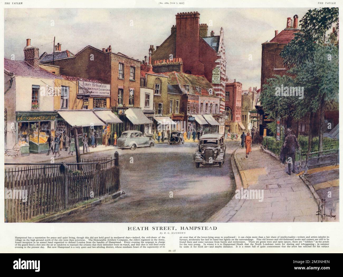 Heath Street, Hampstead by R.G. Matthews Stock Photo