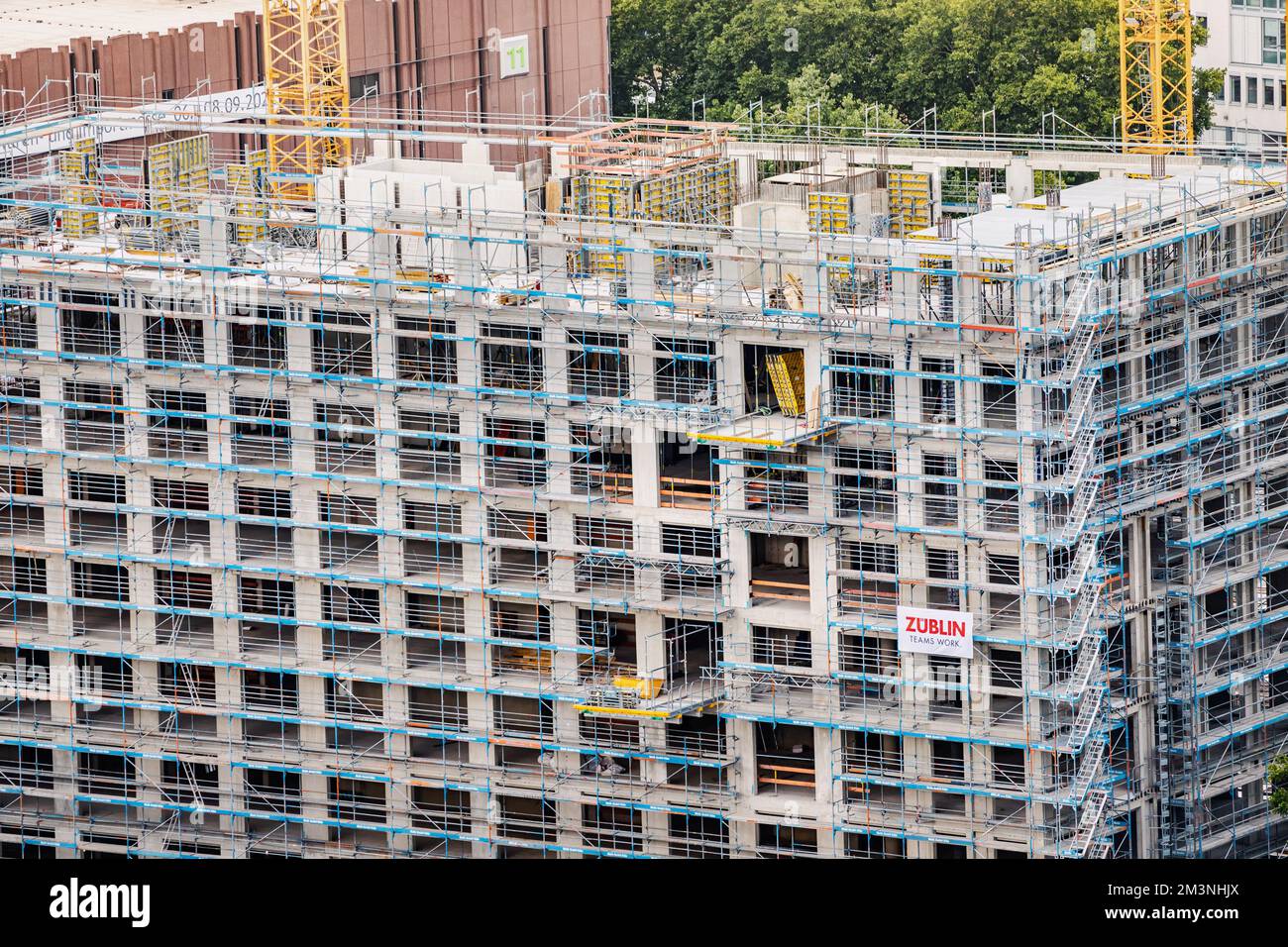 28 July 2022, Cologne, Germany The facade of a building under
