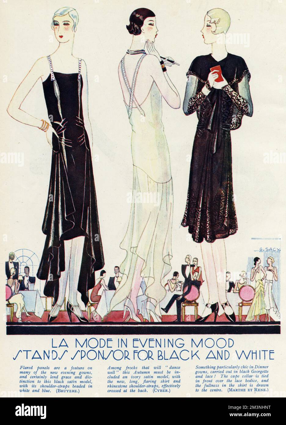 1932 Stripe White & Black Midi Dress main image 0