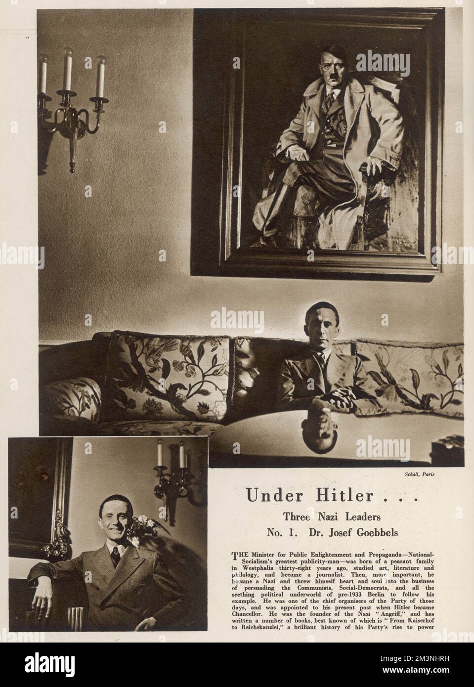 Dr Josef Goebbels, Nazi propagandist (Hitler's Minister for Public Enlightenment and Propaganda) featured in The Bystander who describe his activities with dubious admiration.     Date: 1935 Stock Photo