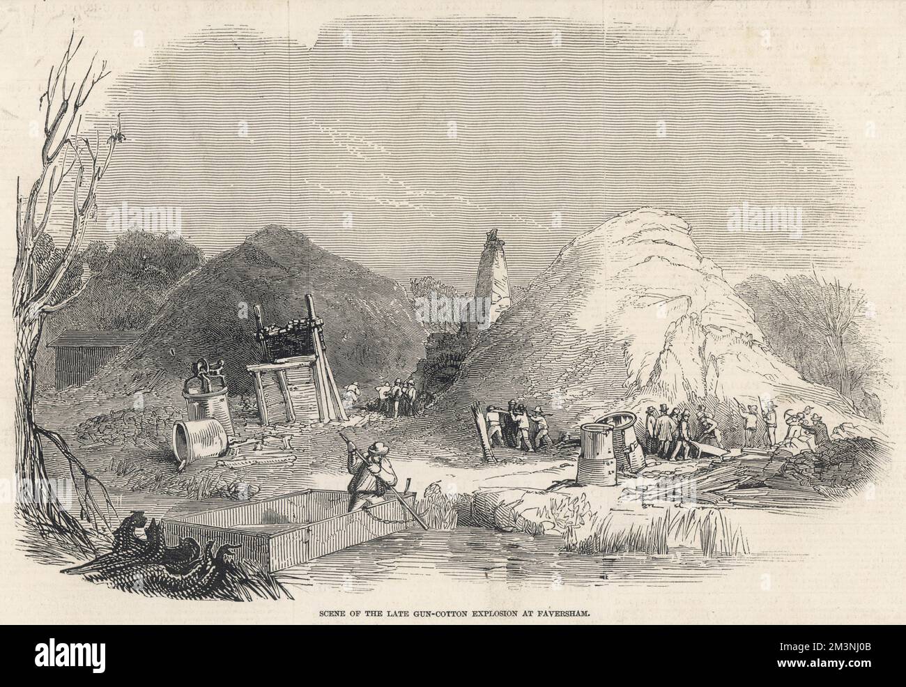 The remains of a gun cotton or gun powder mill at Faversham's Marsh