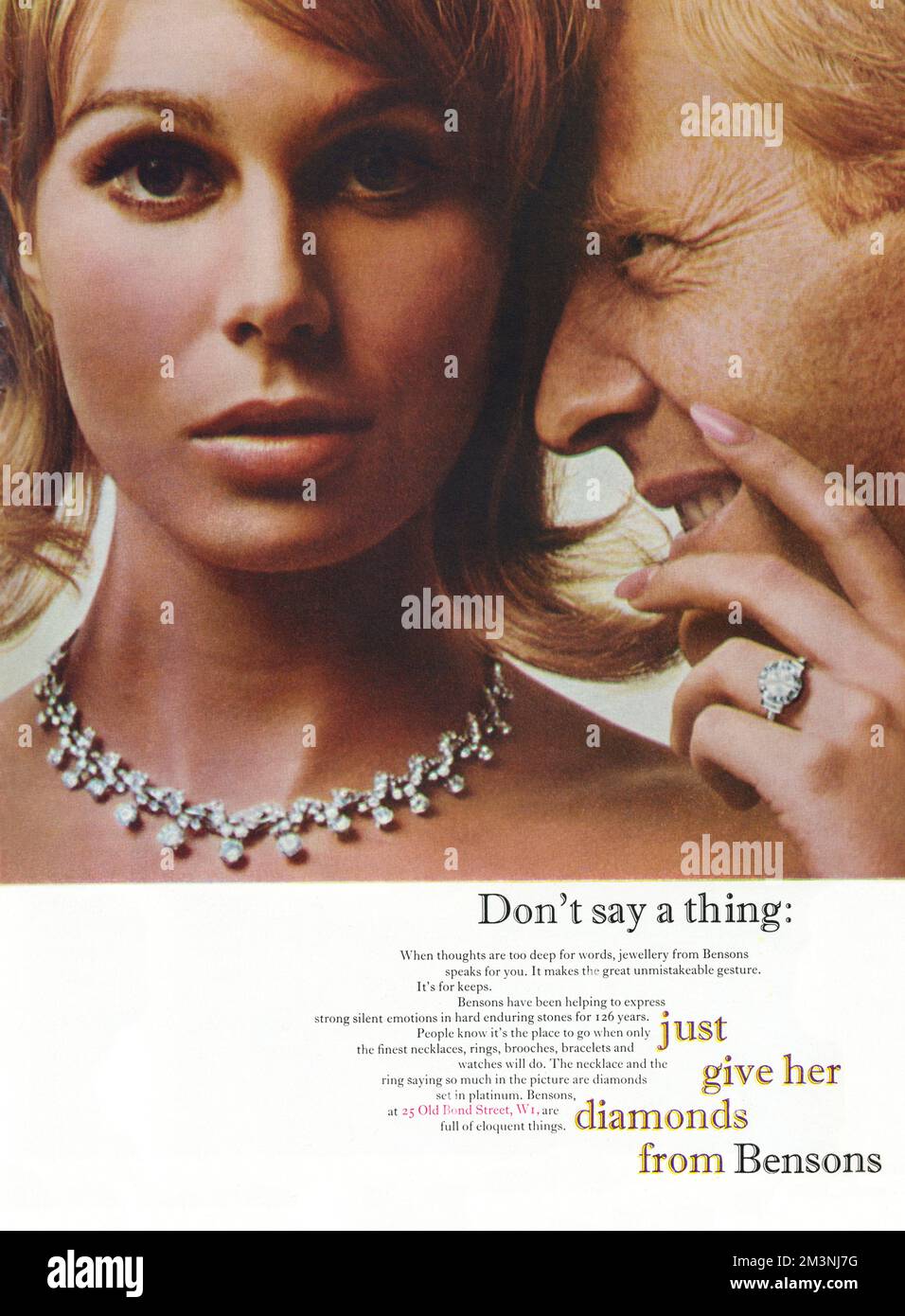 Bensons jewellery advert featuring Joanna Lumley Stock Photo
