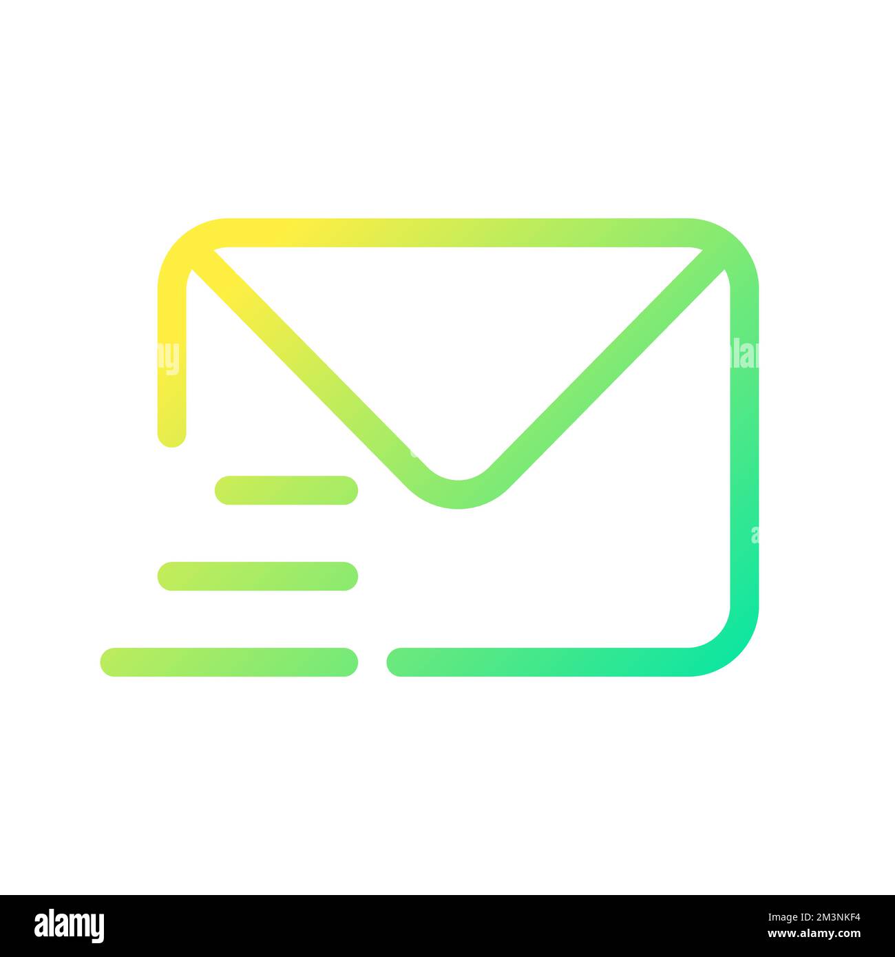 Letter pixel perfect gradient linear ui icon Stock Vector