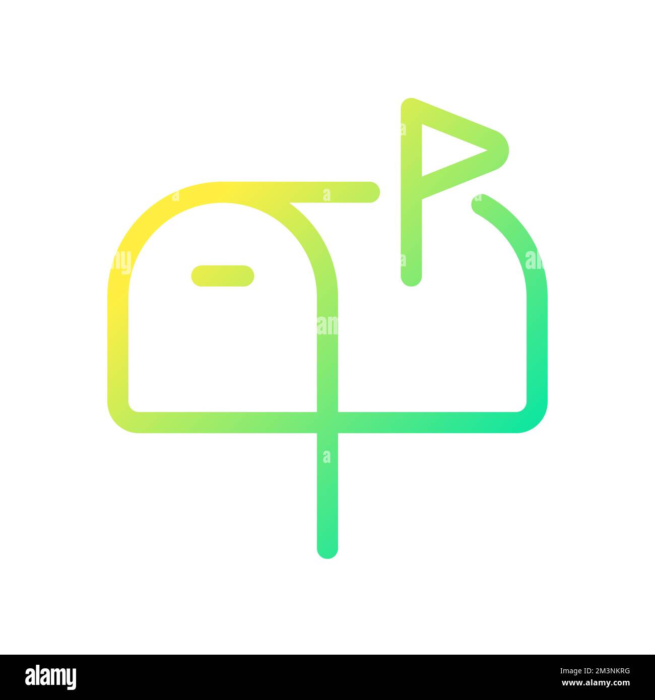 Mailbox pixel perfect gradient linear ui icon Stock Vector