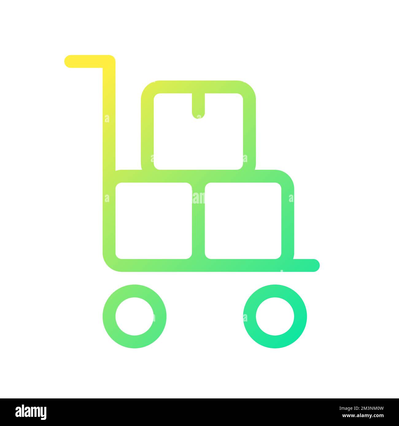 Pallet truck with parcels pixel perfect gradient linear ui icon Stock Vector