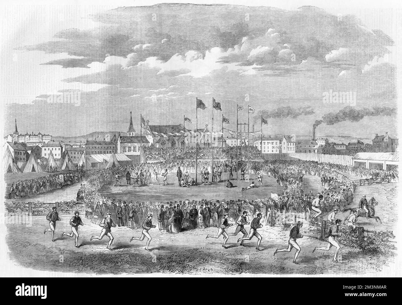 A grand Olympic festival held by the Liverpool Athletic Club at the Mount Vernon Parade-ground, Liverpool.     Date: 1862 Stock Photo