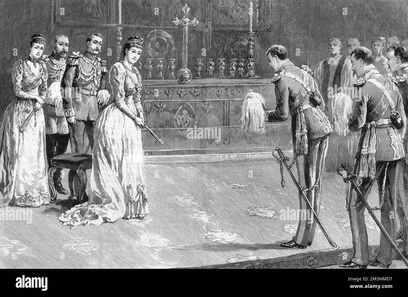 Royal Wedding 1891 Arrival Of The Bridegroom Stock Photo Alamy
