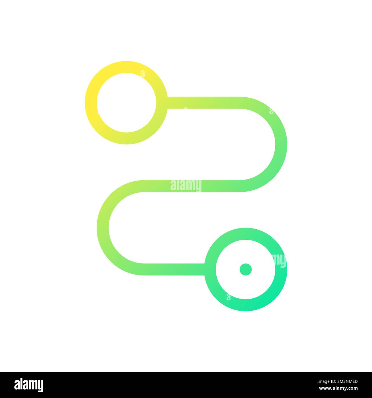Route pixel perfect gradient linear ui icon Stock Vector
