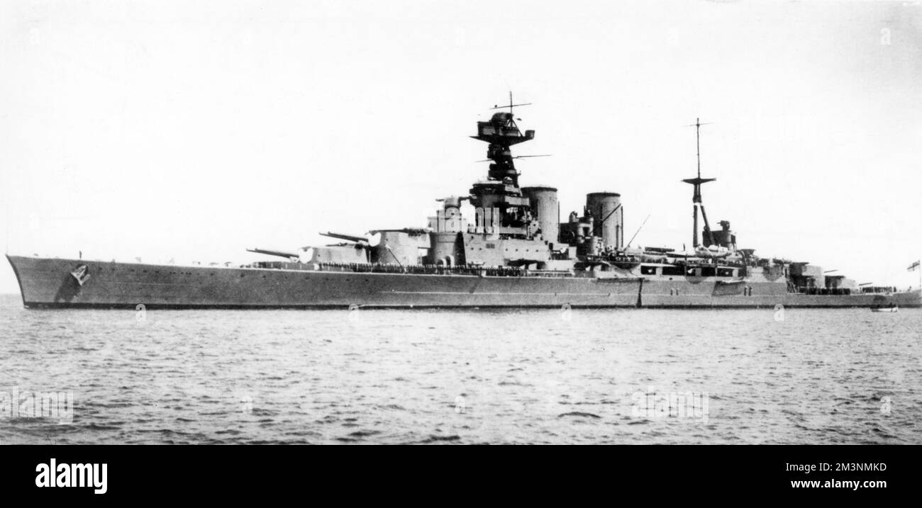 British battleship HMS Hood Stock Photo Alamy