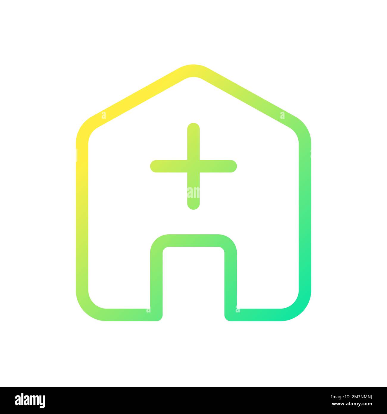Add address pixel perfect gradient linear ui icon Stock Vector