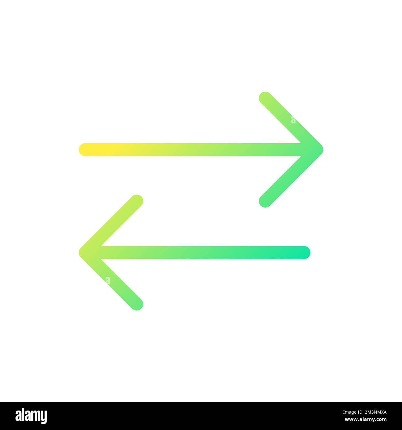 Exchange pixel perfect gradient linear ui icon Stock Vector