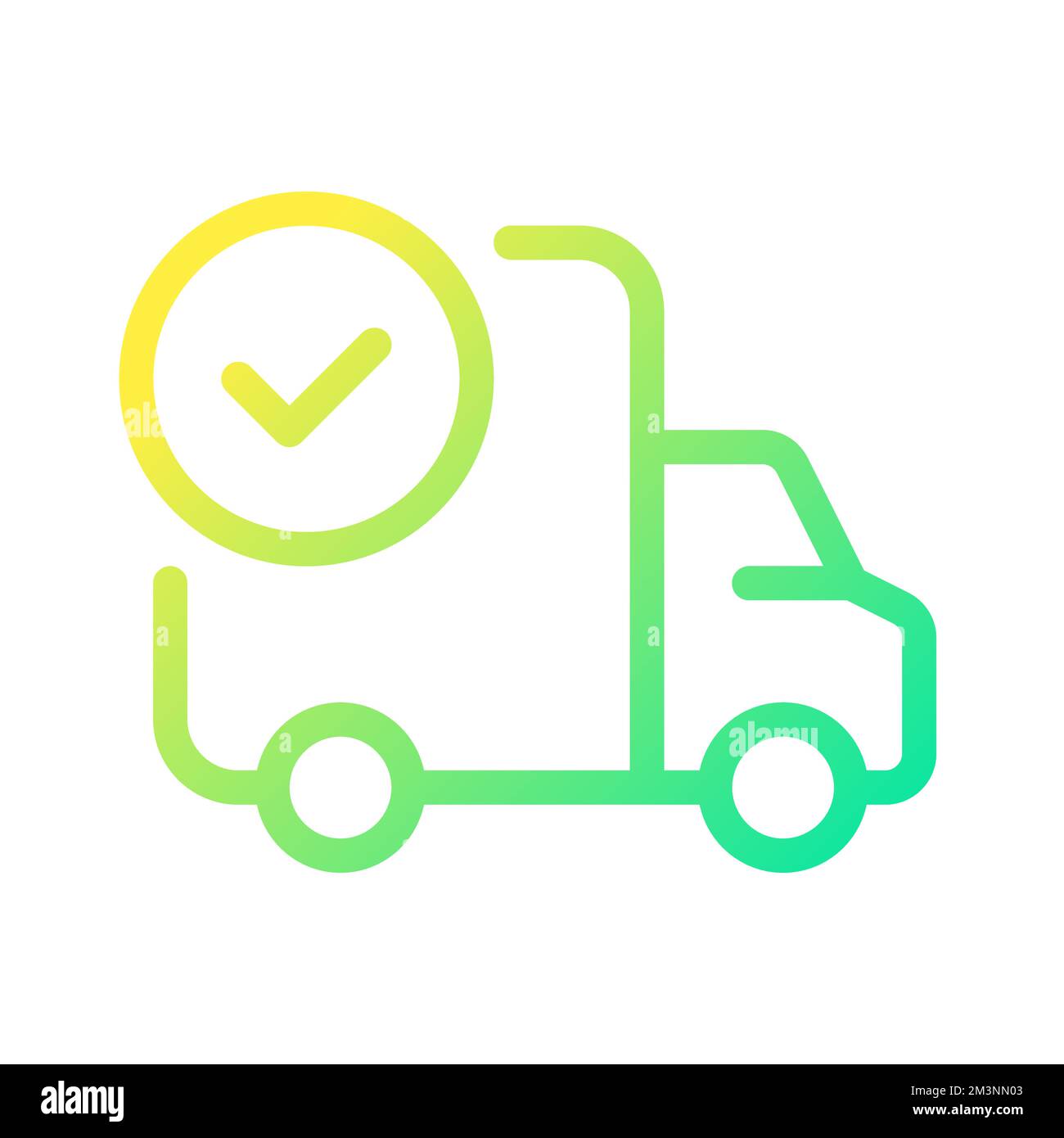 Shipment complete pixel perfect gradient linear ui icon Stock Vector