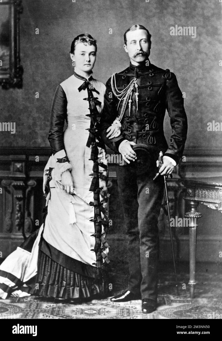 Prince Arthur, Duke of Connaught (1850 - 1942), third son of Queen Victoria, with his wife, Princess Luise Margarete of Prussia (Louise Margaret).  The couple married at St. George's Chapel in March 1879.     Date: 1879 Stock Photo