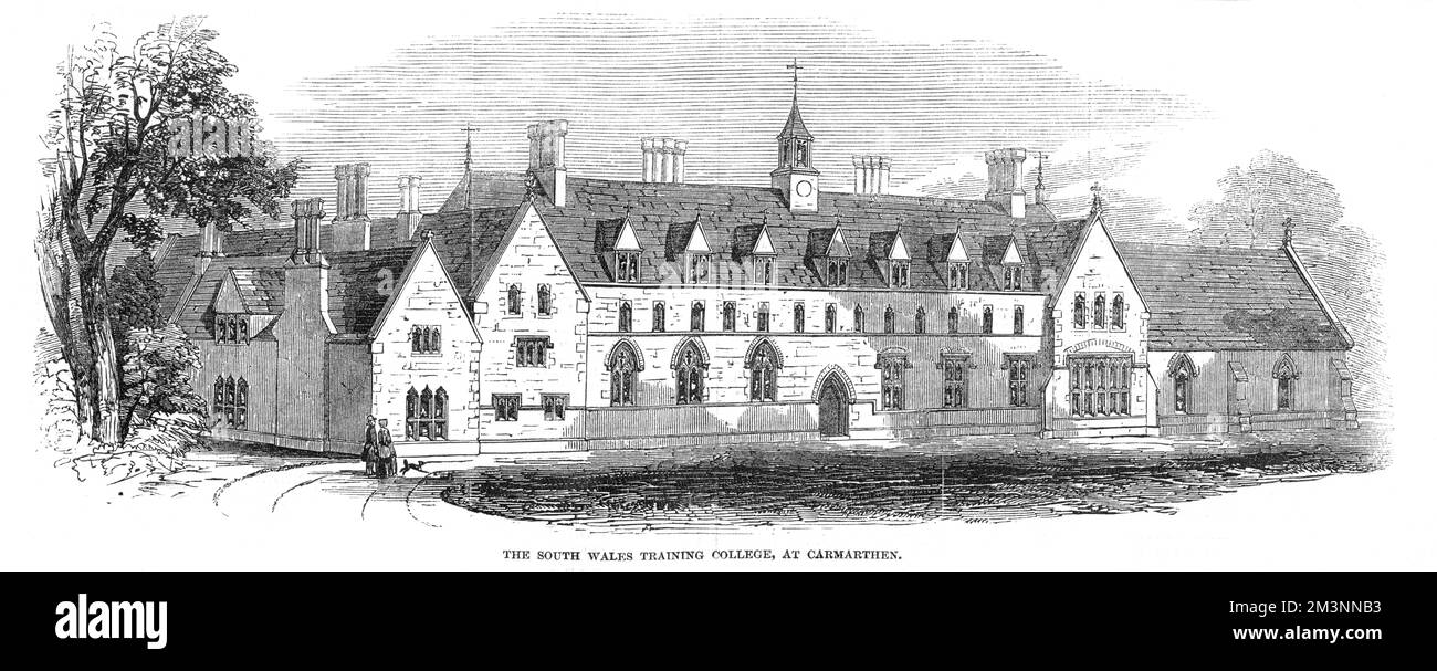 The opening of South Wales training college at Carmarthen, 1848.     Date: 1848 Stock Photo